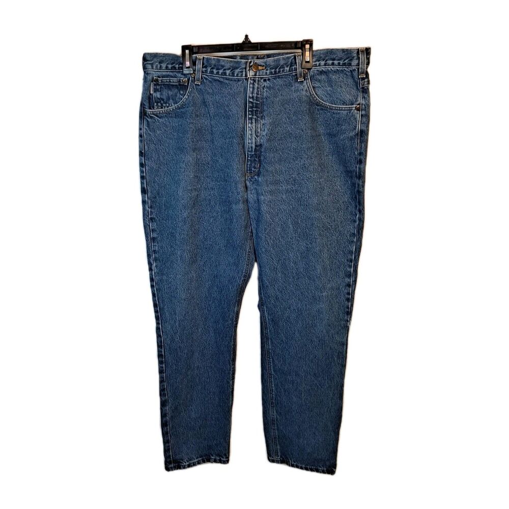 Carhartt B18 DST Men’s Jeans Traditional Fit Size 42X34 Blue Denim Cotton Work